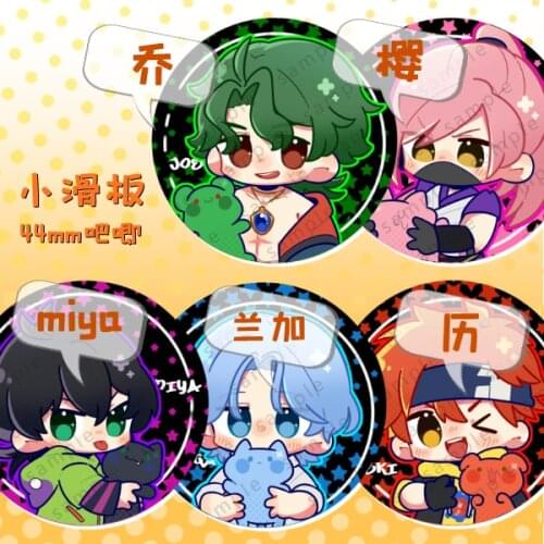 Anime SK8 the Infinity Button Badge SK EIGHT MIYA REKI Langa Cherry Blossom JOE Cute Metal Brooch Pins Bedge Collection Cosplay