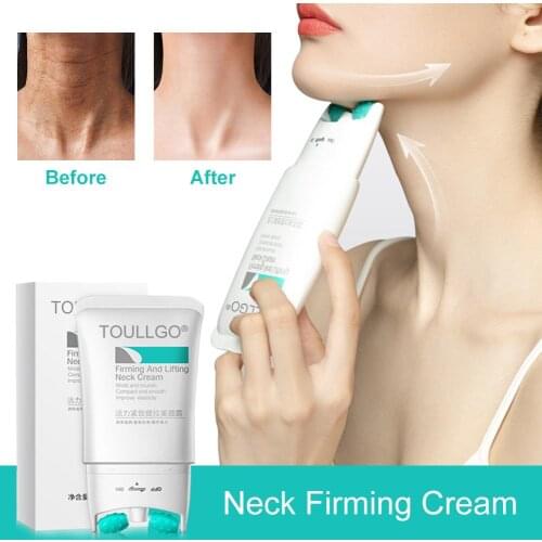 Anti Aging Whitening Neck Firming Cream 2 in 1 Roller Massage Neck Cream 110g Wrinkle Remove Moisturizer Neck Care