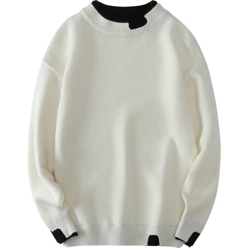 Asian Size Men Clothing Big Size Sweater Men Jumpers Streetwear Mens Sweaters Casual Knitted Winter Mens Pullover Sweater