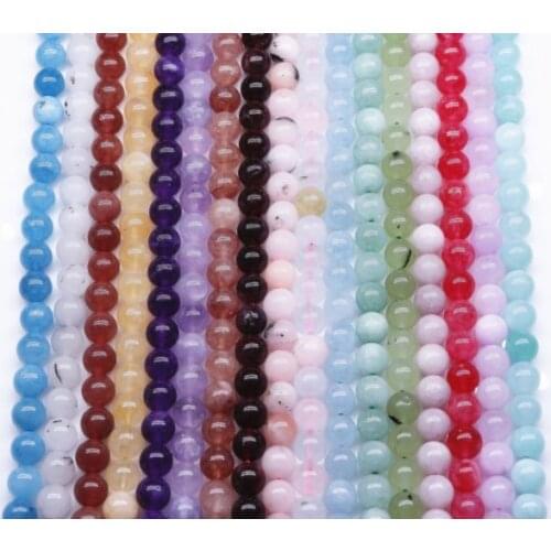 Natural Stone yellew amethyst crystal Prehnite Garnet Strawberry crystal Beads Strand For Jewelry Making bracelet