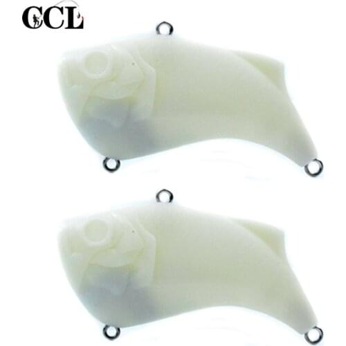 CCLTBA 20PCS 6.5CM 12G Blank Lipless Crankbait Unpainted Lure Body Painting Fishing Tackle VIB Lure Wobbler For DIY Fishing Lure