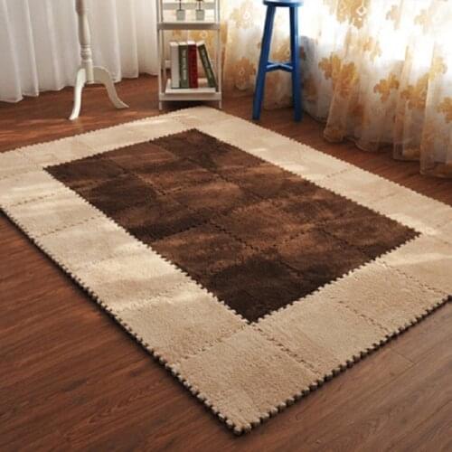 Baby PlayMat Soft Foam with Plush Colorful Puzzle Villi Shaggy Rug Baby Protect Game Blanket Mat Floor Carpet Dropshipping