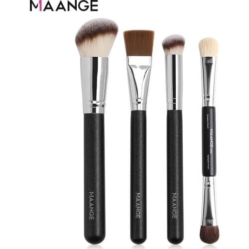 MAANGE 4pcs Makeup Brush Set Foundation Mask Concealer Nose Shadow Face Beauty Make Up Professional Soft Hair Cosmetic Tool