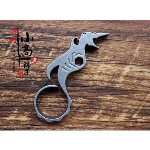 Titanium Alloy Egyptian Pharaoh Cobra Bottle Opener Hex Wrench Combination Tool EDC Self-defense Multifunction Tactical Tools