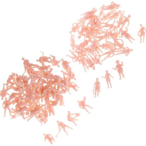 88pcs Model Trains People Figures 1:87 Painted Railway People Miniatures HO