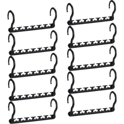 New Sturdy Plastic Space Saving Hangers Cascading Hanger Organizer Pack of 12 Closet Space Saver Multifunctional Hangers