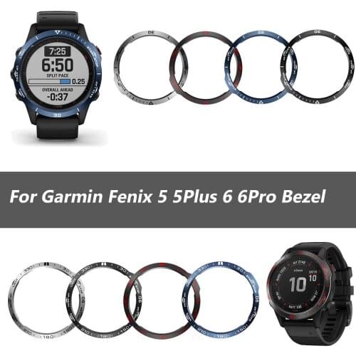 Bezel Ring For Garmin Fenix 5 5Plus 6 6Pro 6 sapphire Smart Bracelet Ring Case Protection Cover Metal Anti Scratch Case Protect