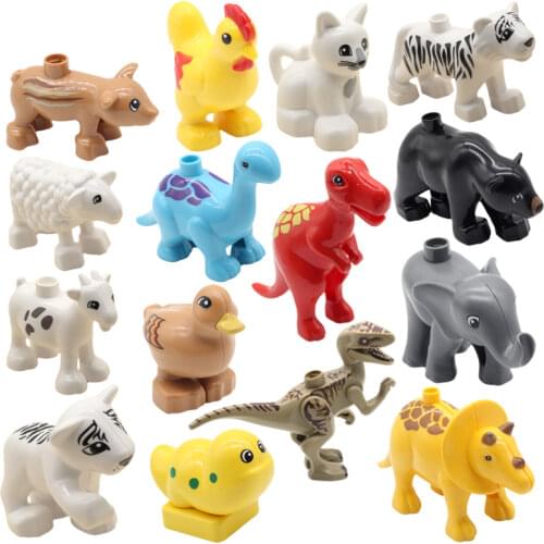 Original Animal Big Building Blocks Bricks Supplement Accessories Dinosaur Zoo Compatible bricks Kids Education Model Toys Gift