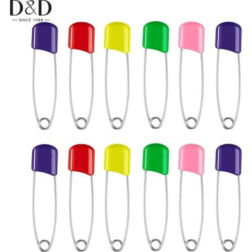 Mixed 20Pcs Plastic Head Safety Pins Stainless Steel Needle for Baby Kids Cloth Apparel Brooch Buckles Needle Sewing Accessories