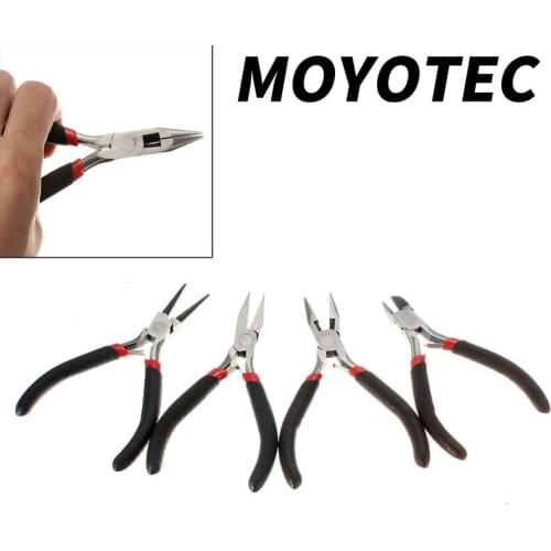 MOYOTEC 5Piece Stainless Steel Needle Nose Pliers Jewelry Making Hand Tool Black 12.5cm