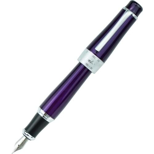 Limited Edition Purple Duke 2009 Fountain Pen Memory Charlie-Chaplin Big Size Unique Style M / Bent Nib Heavy Business Ink Pen