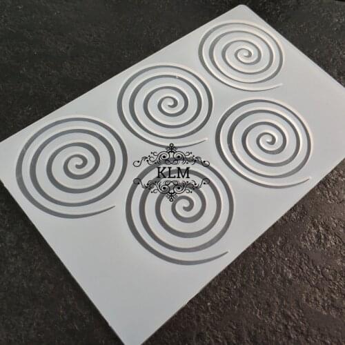 Mosquito coil shape silicone mold Round spring chocolate decoration tool