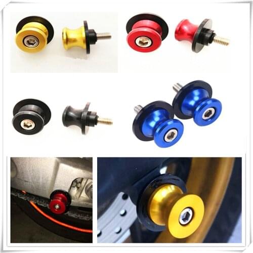 2pcs 6/ 8/ 10mm Spools Sliders motorcycle Swingarm Spool slider for YAMAHA XV 950 RACER TDM 900 MT-125 MT125 MT-01 V-MAX