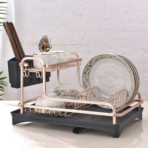 Dish Drainer Drying Rack Organizer Dinnerware Organizer Tableware Organizer