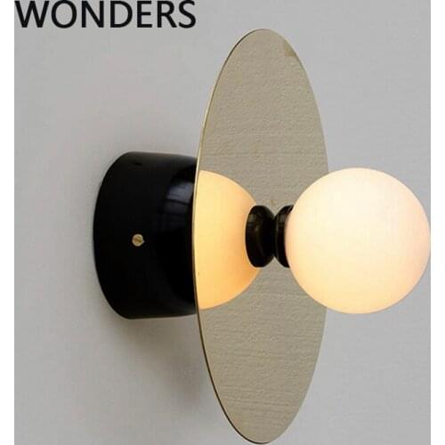 Nordic New Golden bedroom bedside LED wall lamp Personality round ball design indoor бра decoration wall light or ceiling lamp
