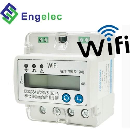 Smart Wifi Meter DDS238-4 W single phase din rail current voltage display RS485 communication solar flow meter