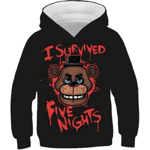 Horrible Movie Hoodie Five Nights Freddys Clothes For Boy Girls Tops Street Clothes Kids Hip Hop Casual Hoodies