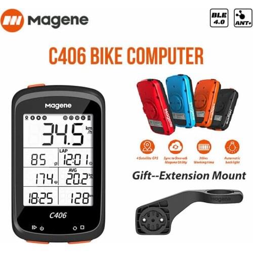 Magene GPS Bike Computer C406 Wireless Cycling Speedometer Road MTB Waterproof Bluetooth ANT+ Cadence Speed Bicycle Odometer