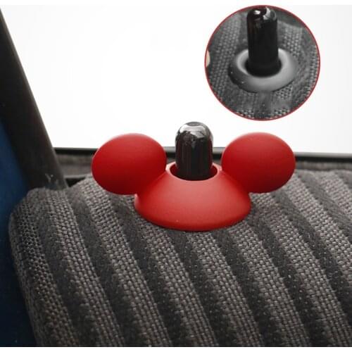 2Pcs/Set Car Door Window Lock Pin Cover Case Cartoon Interior Decor Sticker For Mini Cooper JCW One R55 R56 R60 R61 F54 F55 F60