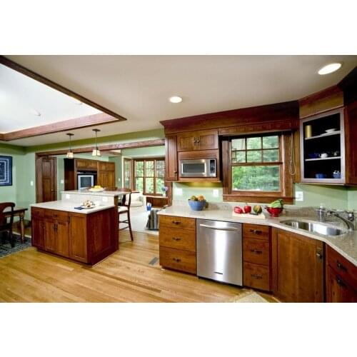 2020 traditional solid wood kitchen furnitures solid timber kitchen cabinets TK219