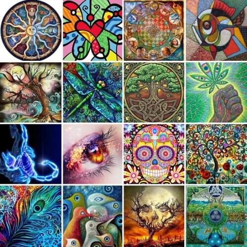 40/45/50/55/60/65 diamond painting 5D Full Square Diamond embroidery mosaic Cross Stitch plant DIY home Decoration festival Gift