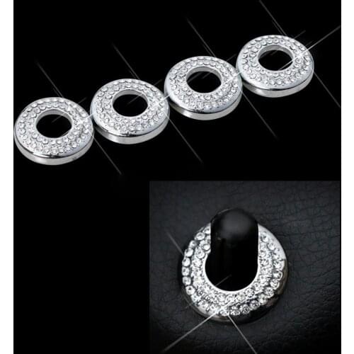 Angelguoguo Car door bolt lock pin door switch button sticker for Mercedes-Benz 2015-2019 C class/2016-2019 E class/ GLC class