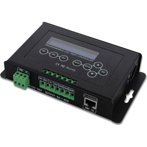 BC-322-6A;dmx512 timer dimmer;6A*4CH output;can adjust the brightness based on the set time