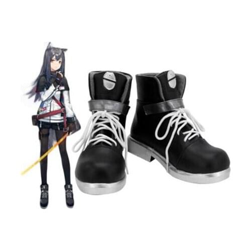 Arknights Texas Cosplay Boots Shoes Black Women Shoes Costume Customized Accessories Halloween Party Shoes