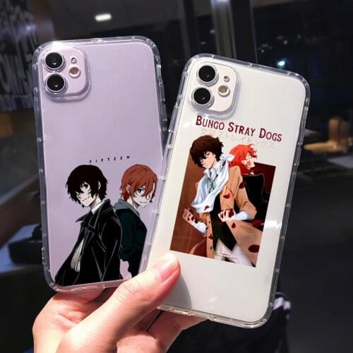 Japan Anime Bungou Stray Dogs Phone Case For iPhone XR 11 Pro MAX 12 XS X SE20 7 8 6Plus Dazai Osamu Clear Soft TPU Cover Fundas