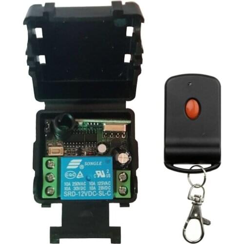 DC12V 24V 1CH 10A RF Wireless Remote Control Switch System transmitter & receiver relay Receiver Smart Home Switch