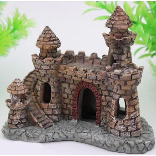 Aquarium Decor Simulate Resin Villa Castle Landscape Ornament for Aquarium Fish Tank Decoration