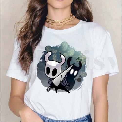 Ghost Knight Graphic Art Hollow Knight Funny Game Short Sleeve Female Tops Tees Harajuku Vogue VintageT Shirts Womens T-shirt