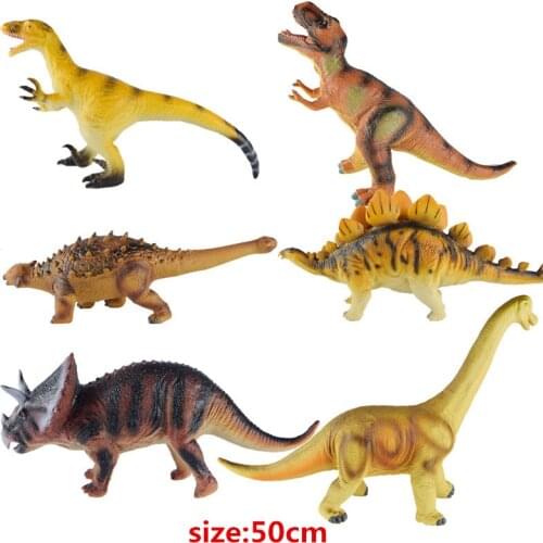 Big Size 50cm Dinosaur Toy 6 Styles Action Figures Soft Animal Model Boy Toy for Children Birthday Gift