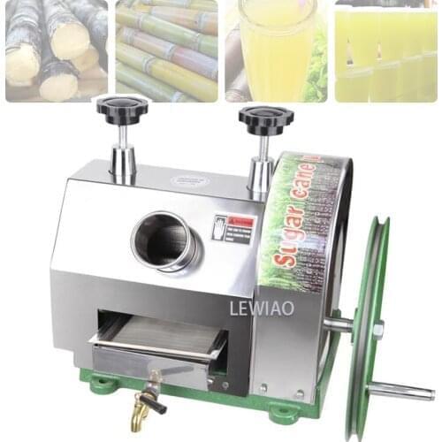 Commercial Stainless Steel Manual Sugarcane Juicer Machine Hand Saccharum Crusher Processing Equipment Sugar Cane Extractor