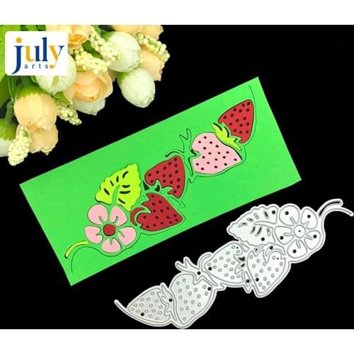 Julyarts Silver Strawberry Metal Cutting Dies New 2018 for DIY Scrapbooking Paper Craft Dies
