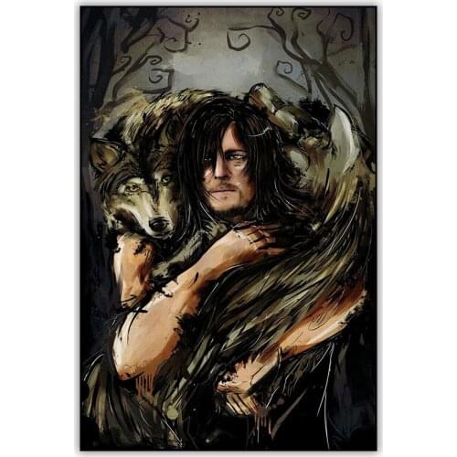 Walking Dead Daryl Diamond Painting Kit 5d Full Drill Square / Round Diamond Mosaic Paintings Embroidery Wall Art Accessories