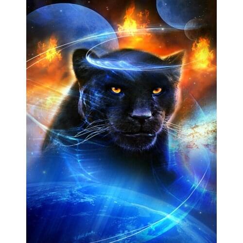 Wall stickers Cuadros haft diamentowy 5D diamond painting kit set Full square Cross stitch animal Panther colour Mosaic universe