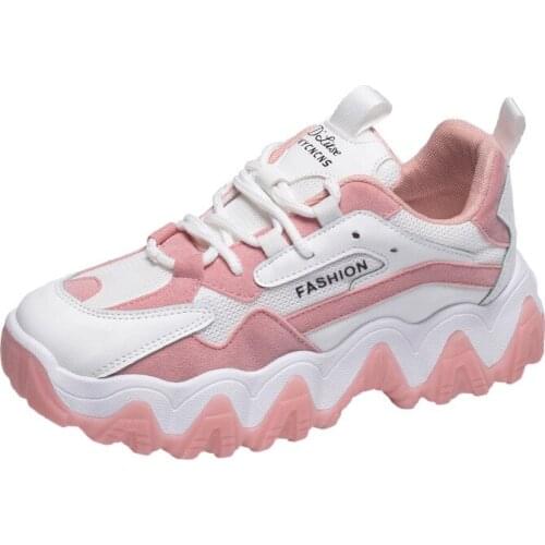 2020 Spring New Style WOMENS Shoes Korean-style Super Fire Versatile Breathable Thick Bottomed Casual Sports Shoes Sneakers