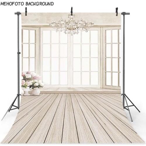 Mehofoto Windows Photography Backdrops Wood Floor Photo Booth Backgrounds Studio Newborn Backdrop CM-5370