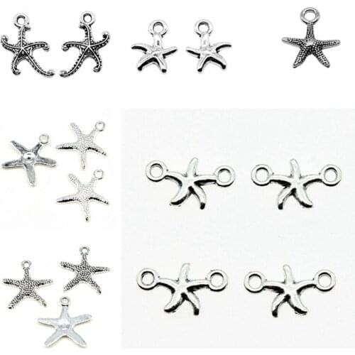 Wecharms bulk charms for jewelry making kit pendant diy jewelry accessories Starfish Star Charms