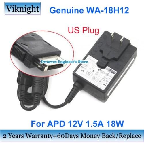 Genuine APD adapter WA-18H12 12V 1.5A 18W ac power adapter charger