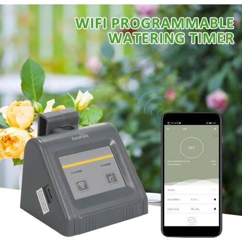 Wifi Programmable Watering Timer Intelligent Irrigation Controller Automatic Watering System with Drippers Tubing Barb Fittings