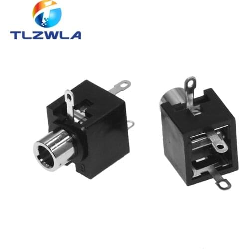 100PCS PJ-301 The Light Hole 3.5 Headphone Socket 3Pin 3.5MM Socket Mother Seat Power Socket