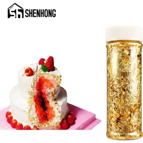SHENHONG Wedding Birthday Pastry Gold Leaf Flakes Decorative Chocolate Fondant Mousse Cake Dessert Ice Cream Decorating Tools