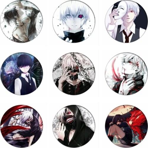 Tokyo Ghoul Kaneki Ken Cosplay Badge Sui Ishida Touka Kirishima Brooch Pins Collection Badges for Backpacks Clothes