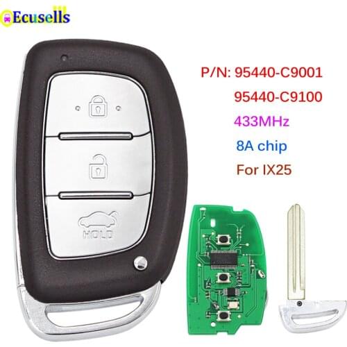 3 Button Smart Remote Key Fob 433MHz 8A Chip for HYUNDAI IX25 Creta P/N: 95440-C9001 95440-C9100