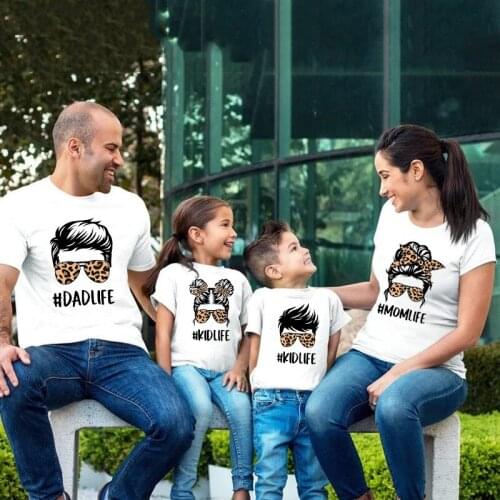 Funny Family Matching Tshirts Mom&Dad&Kid Life Shirts Mother Father Daughter Son Matching Clothes Family Life Outfits Look