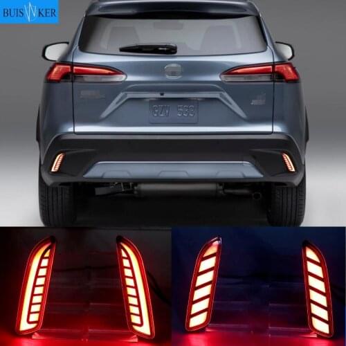 2021~2022y car bumper tail light corolla cross taillight Reversing Brake LED car accessories Taillamp corolla rear light fog
