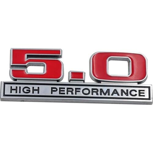 Replacement for Ford 5.0 High Performance Mustang GT 500 Focus Mondeo Fiesta Car Sticker Emblem Trunk Badge Decal