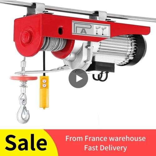 OVERSEAS STOCK!!! 1050W 600kg/1450W 800kg Electric Hoist Lifting Cranes EU Plug Hanging Crane Electric Power Lifting Tool HWC